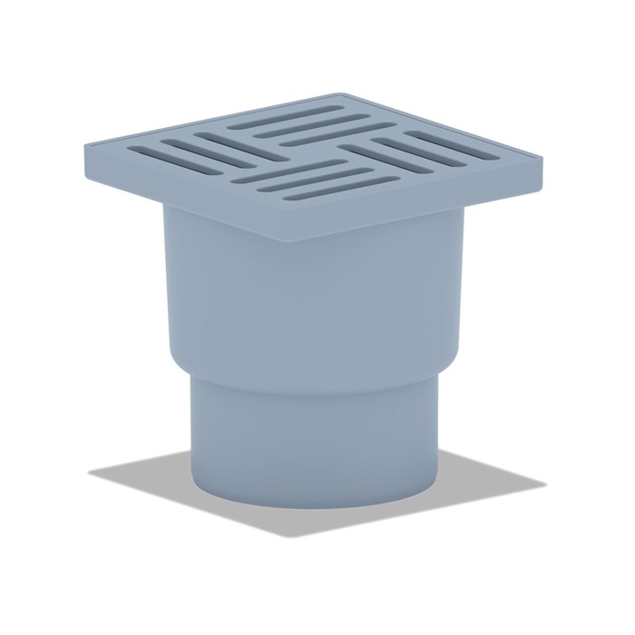 110 трап с вертик. спуском, н/рег решетка 150х150 пласт. АНИ пласт TA1210 TA1210