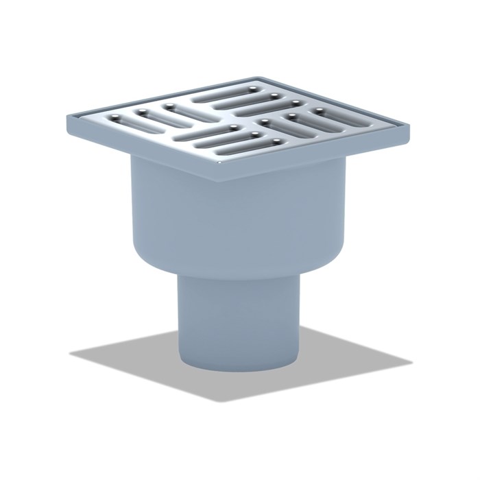 50 трап с вертик. спуском,н/рег решетка 100х100 нерж АНИ пласт TA5202 TA5202