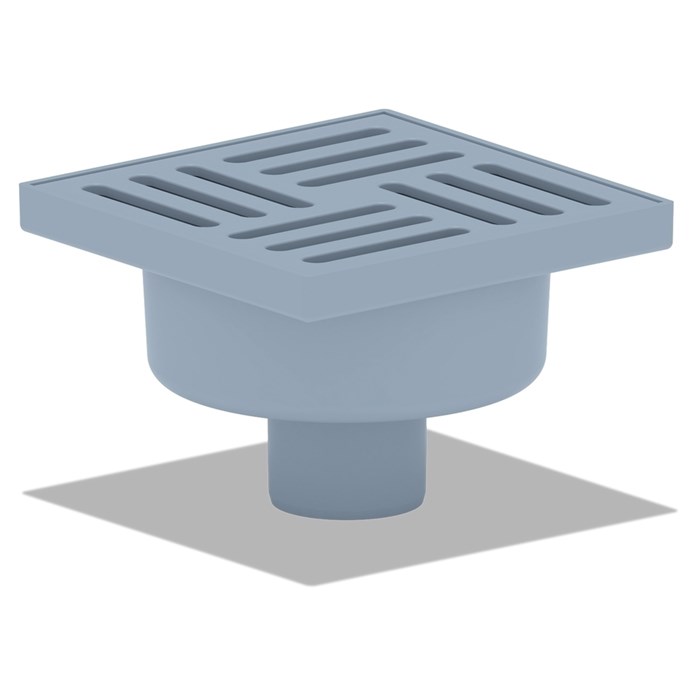 50 трап с вертик. спуском,н/рег решетка 150х150 пласт. АНИ пласт TA5210 TA5210