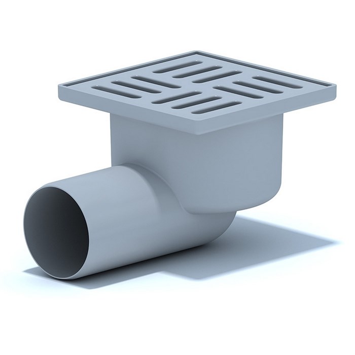 50 трап с гориз. спуском, н/рег решетка 100х100 пласт. АНИ пласт TA5104 TA5104