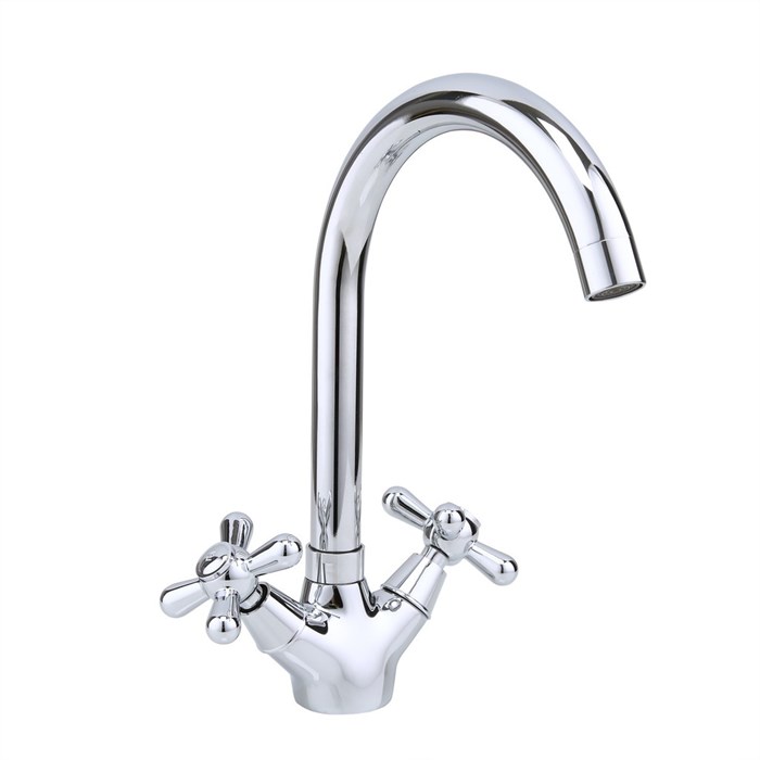 Смеситель для кухни 1/2 кер F4025 FRAP (выс.пов. излив, п/шпильку, хром, латунь) F4025