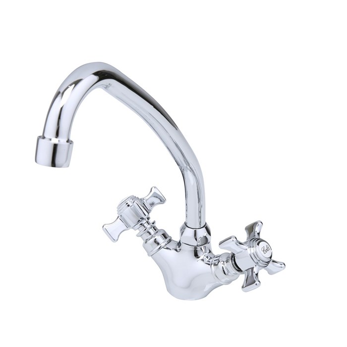 Смеситель для кухни 1/2 кер F4124 FRAP (выс.пов.излив, п/гайку, хром, силумин) F4124