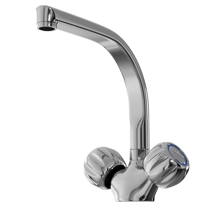 Смеситель для кухни 1/2 кер. MIXLINE ML02-031 высокий излив п/гайку (без подводки) ML02-031