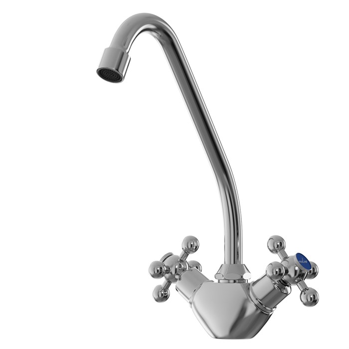 Смеситель для кухни 1/2 кер. MIXLINE ML07-032 высокий излив п/гайку (без подводки) ML07-032