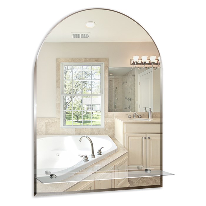 Зеркало MIXLINE "Аркада-Люкс" 490*670 (ШВ) с полкой и фацетом 00000020