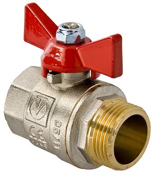 Кран шаровой 1/2'' вн/нар бабочка VALTEC VT.218 VT.218.N.04