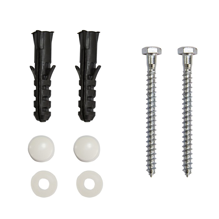 Крепеж для унитаза, колпачки "белое" (шуруп 6*70 шестигран.гол.) (Тула) (2шт) 71016