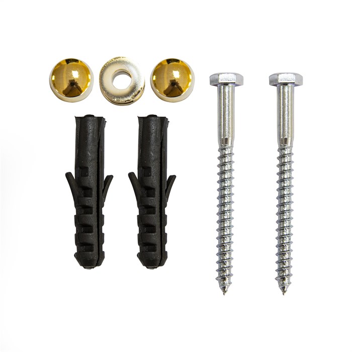 Крепеж для унитаза, колпачки "золото" (шуруп 6*70 шестигран.гол.) (Тула) 71018