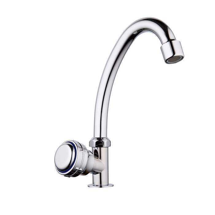 Смеситель для раковины/мойки 1/2 кер F4195 FRAP МОНО (выс.пов.излив, п/гайку, ХРОМ, силумин) F4195