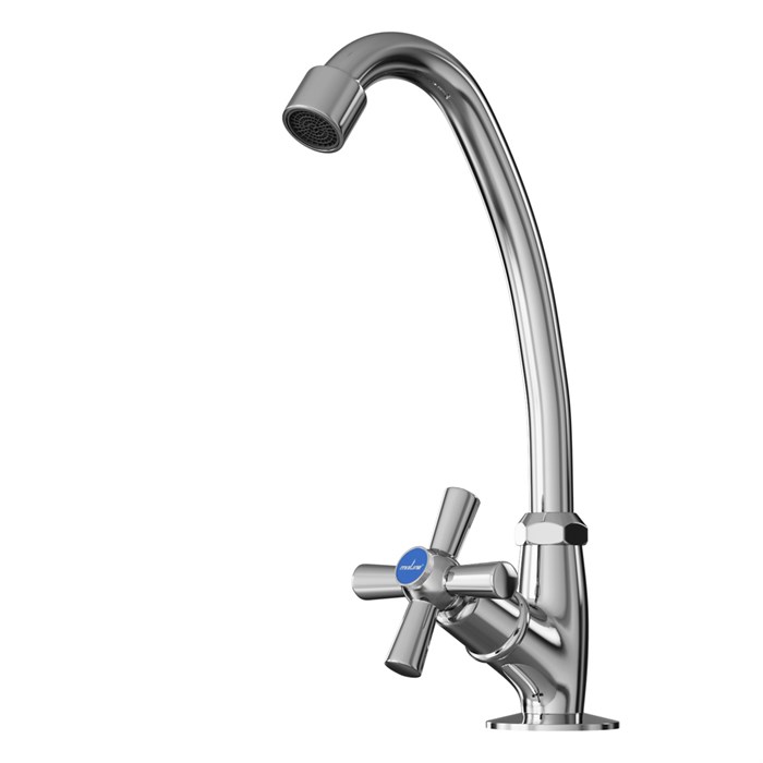 Смеситель для раковины/мойки 1/2 кер. MIXLINE ML09-05 моно п/гайку (без подводки) ML09-05