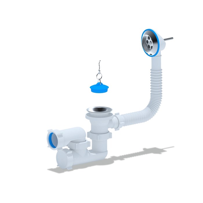 Обвязка на ванну 1 1/2*40 с вып. и переливом регулируемая Ani Е250 АНИ пласт E250