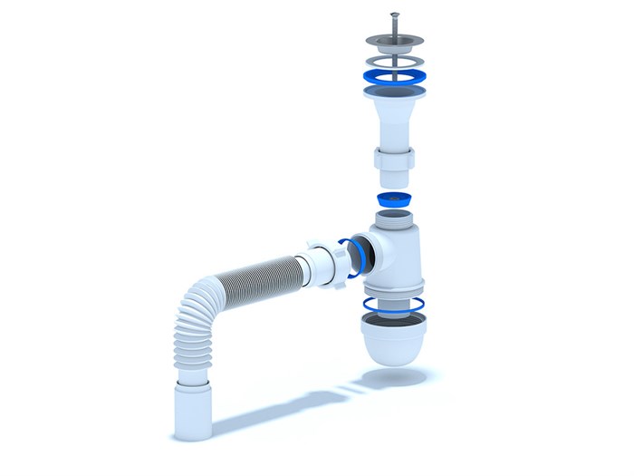 Сифон 1 1/4*40 Ani с гофрой 40*40 C2005 АНИ пласт C2005