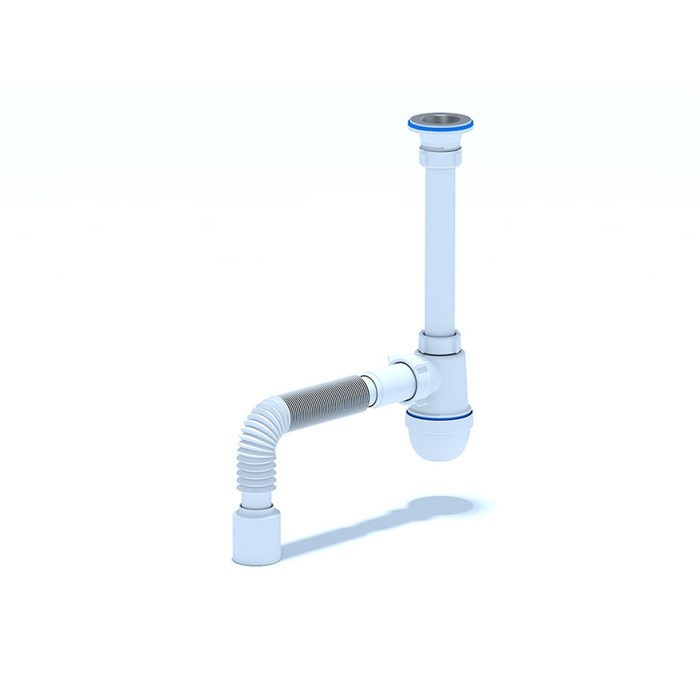 Сифон 1 1/4*40 Ani с гофрой 40*50 C1010 АНИ пласт C1010