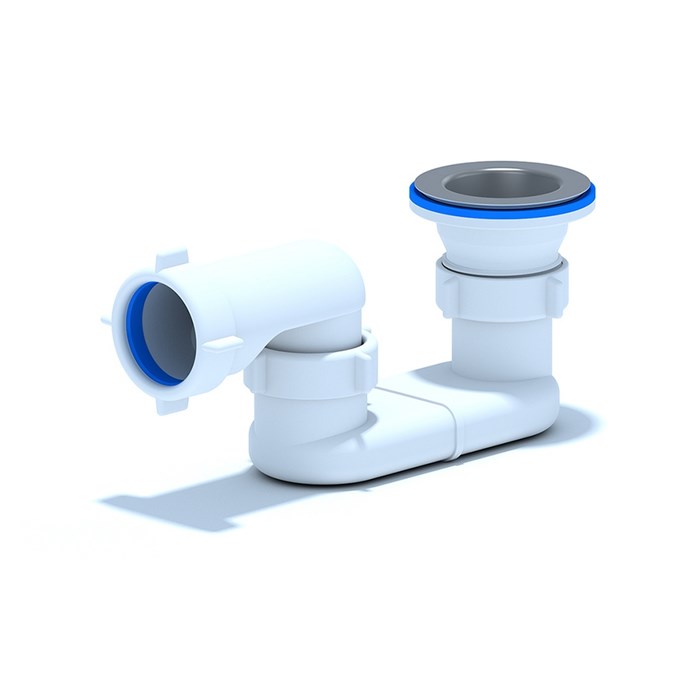 Сифон для душ.поддона 40*40 плоский Ani Е010 АНИ пласт E010