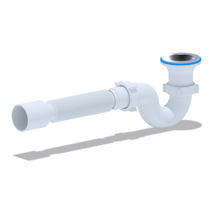 Сифон для душ.поддона 40*40 с гофрой 40*50 Ani Е115 АНИ пласт E115