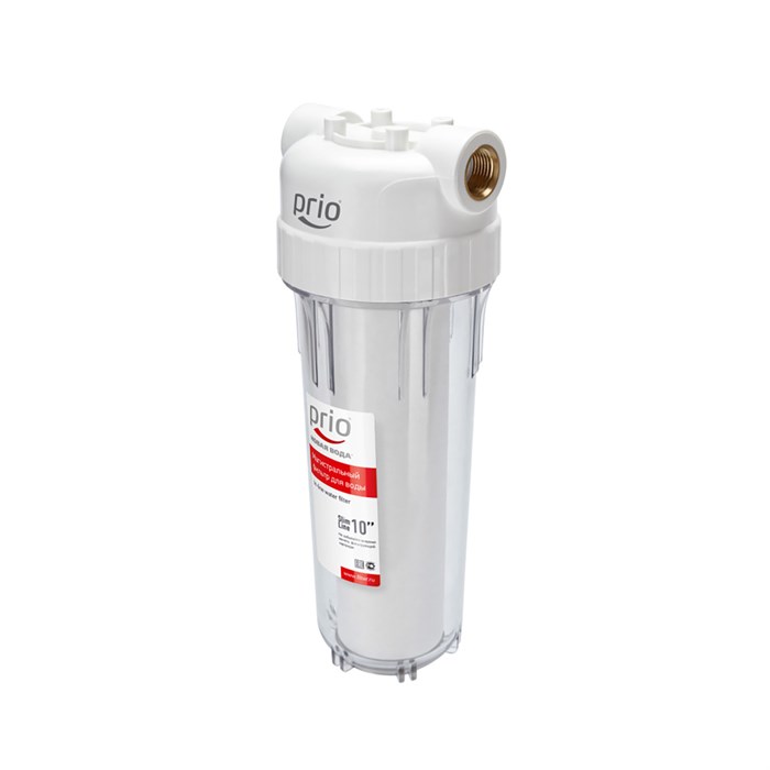 Фильтр магистральный 1/2'' для хол. воды прозр. 10"  PRIO (НОВАЯ ВОДА) (AU020) AU020