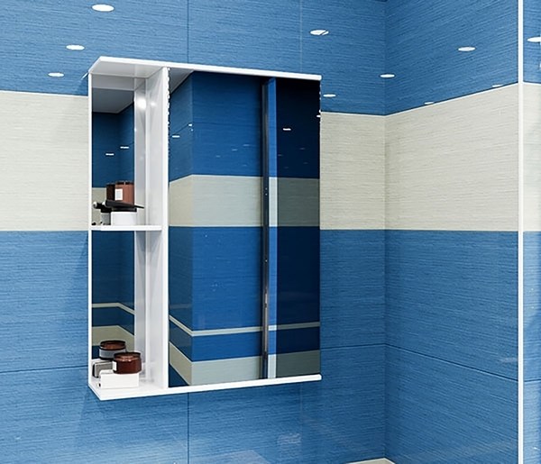 Зеркальный шкаф "Стандарт-50" правый без подсветки (ПВХ) 00000000840