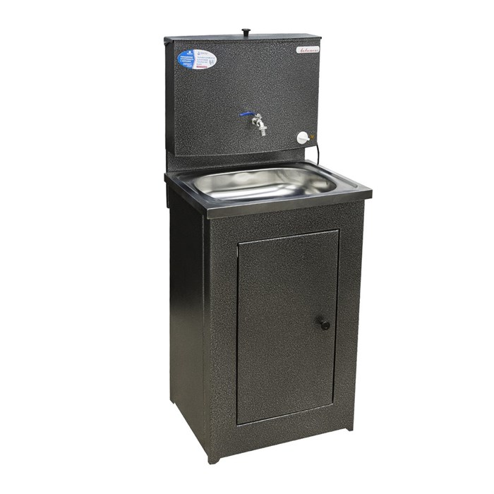 Рукомойник "Акватекс" металл. 500х430 серебро (ЭВН-20л +мойка нерж.) в коробе 526805