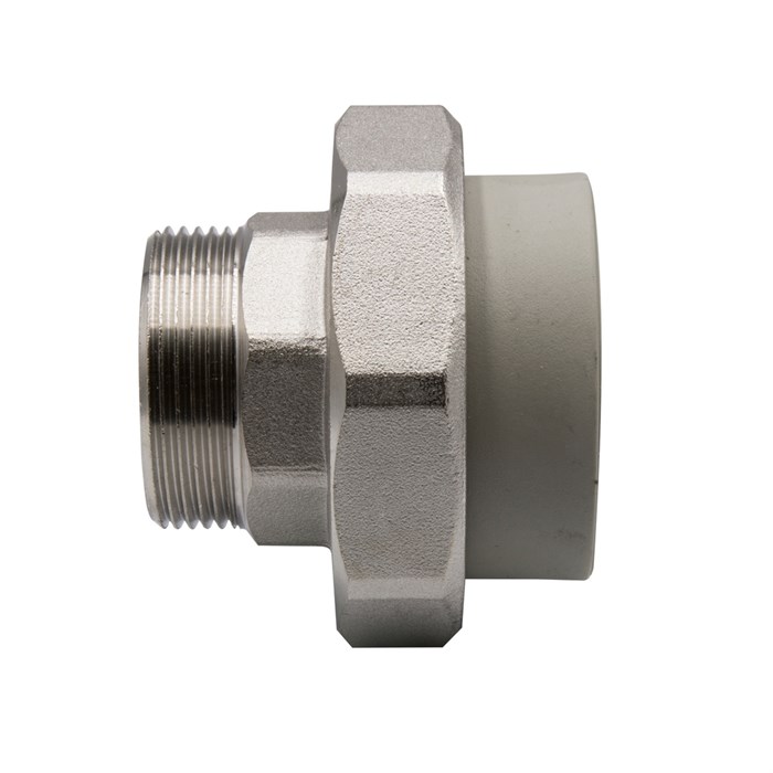 Муфта комб. разъемная, нар 50х1 1/2'' EVER® plast  СЕРЫЙ (Россия) UPF 013 50 05 00 G