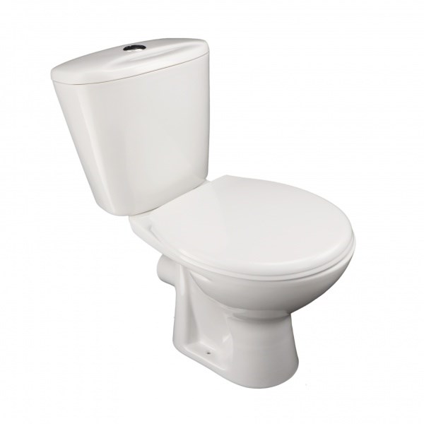 Унитаз-компакт "Универсал NEW 90" (гориз.вып, нижн, сид, кноп.арм) МОНОКОРОБ (г.Лобня) 10/1/5/3-36