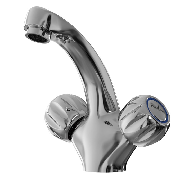 Смеситель для раковины 1/2 кер. MIXLINE ML02-04 п/шпильку (без подводки) ML02-04