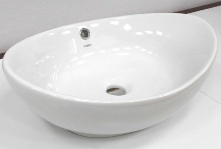 Раковина накладная на столешницу "Гамма-56*37" ш*г овал (Kirovit) 73905