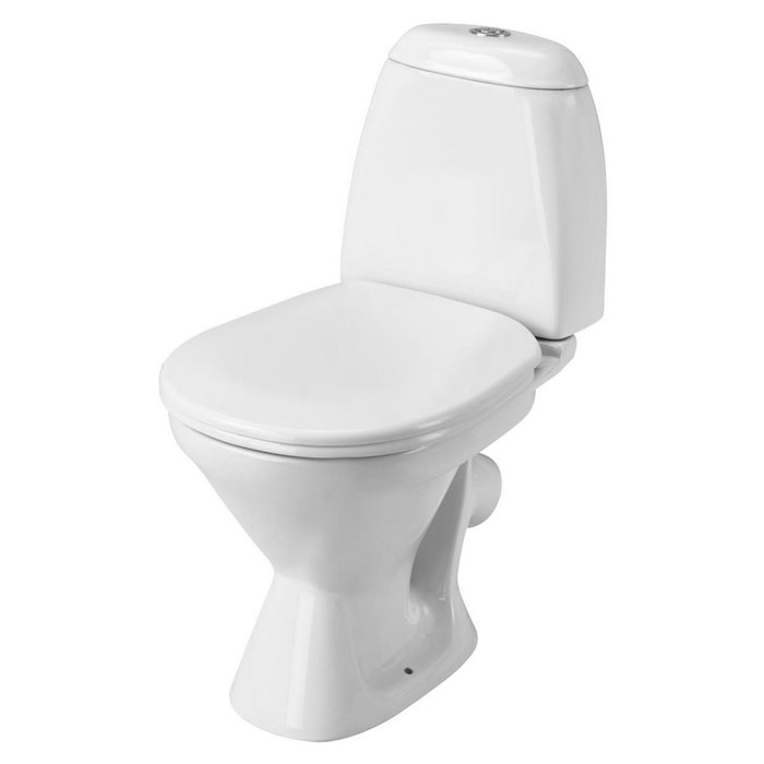 Унитаз-компакт "Римини 2РА ЭКОНОМ полипропилен" (кос.вып. нижн.подв, 2-кн.арм. Уклад,сид.) (Santek) 1.WH50.1.523