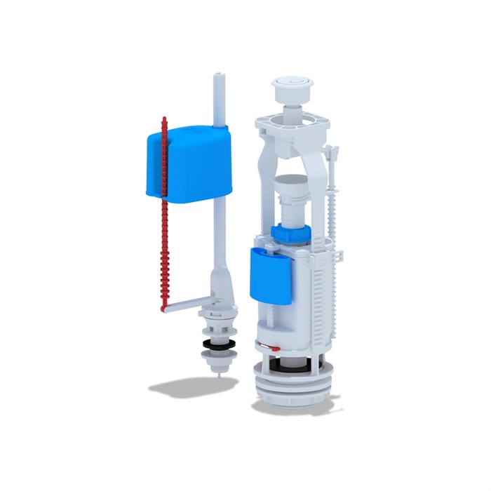 Арматура к смыв. бачку 2-ух Кноп. АНИпласт бел нижн/подв. WC3550 АНИ пласт ЭКОНОМ WC3550