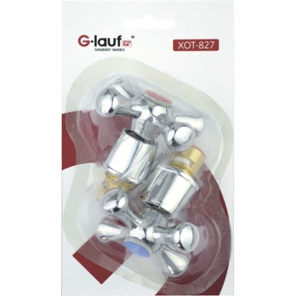 Кран-букса 1/2 кер 8*24 с маховиком Glauf XOT-827 КРЕСТ (блистер) пара XOT-827