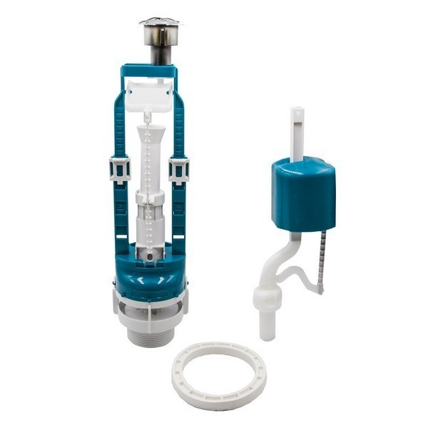 Арматура к смыв.бачку 2-х Кноп ИНКОЭР метал нижний подвод  D40 (И-СБ2м-НпрНРФ-АА-В) 4-3-3-4 В00В0003875