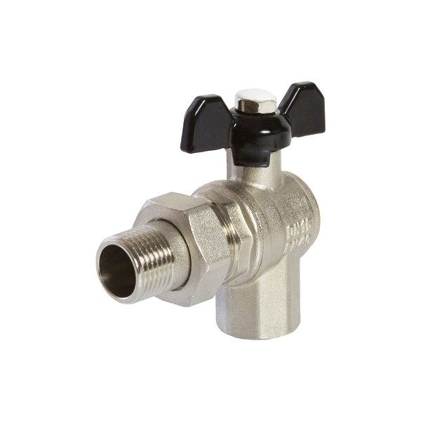 Кран шаровой со сгоном угловой 1/2'' бабочка VRT® VRT-1096-000015