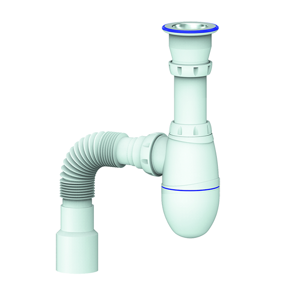 Сифон 1 1/2*40 В220 с гофрой 40*40*50 UNICORN B220