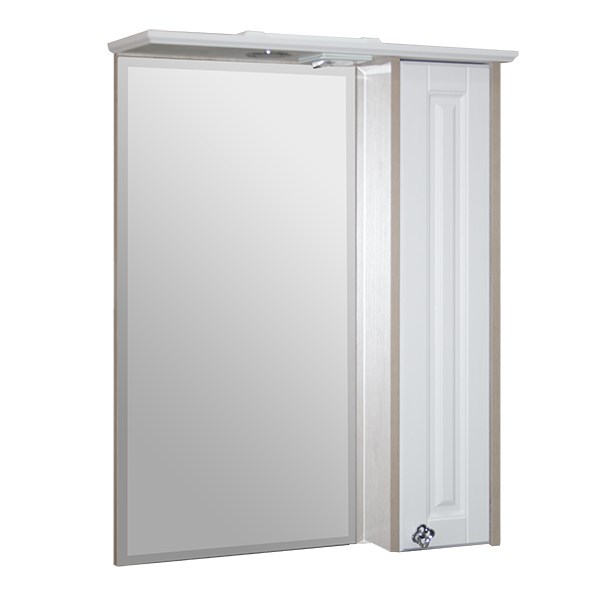 Зеркальный шкаф "ВЕРСАЛЬ-62" белое дерево правый с подсветкой(ПВХ) НФ-00002853