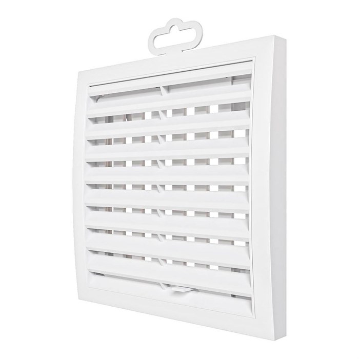 Решетка вент. 150*150 1515РРП с динамичными жалюзи, разъемн,  АБС 1515РРП