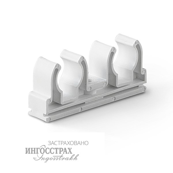 Фиксатор для трубы двойной 25 PP-R PRO AQUA БЕЛЫЙ PA18510P