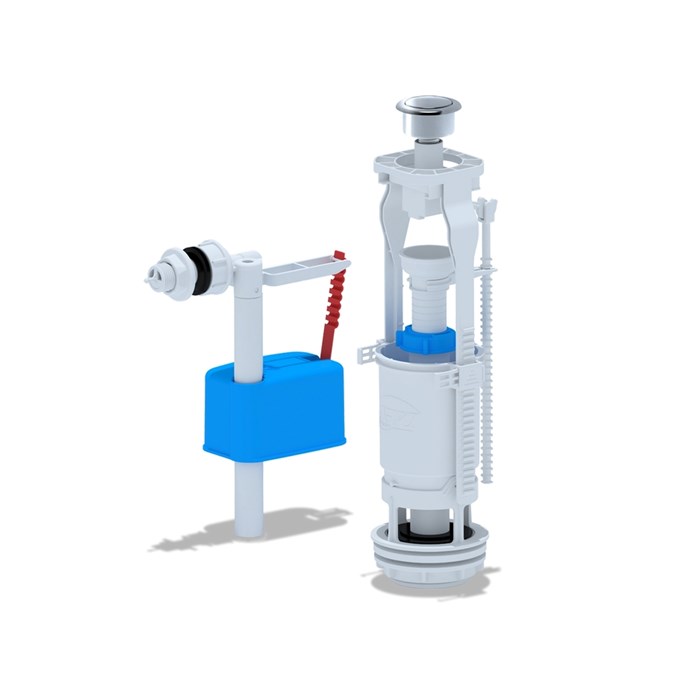 Арматура к смыв. бачку Кноп. АНИпласт металл. бок/подв. WC6050M АНИ пласт ЭКОНОМ WC6050M