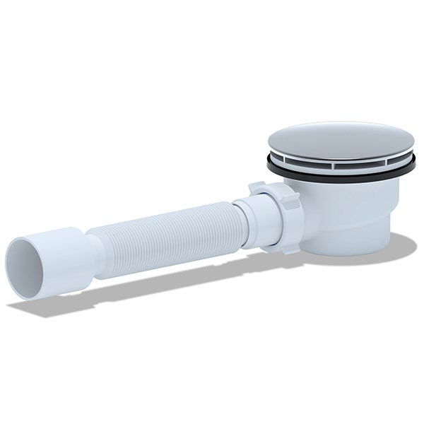 Сифон для душ.поддона 90*40 h65 с гофрой 40*50 Ani Е325VAL вальцовка АНИ пласт E325VAL