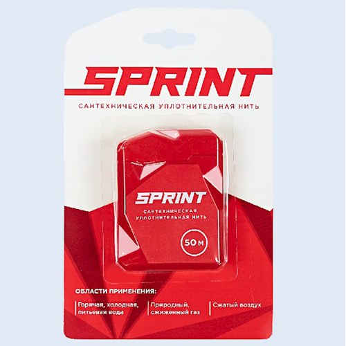 Нить для герметизации резьбы "Sprint" 50м бокс, блистер 04062