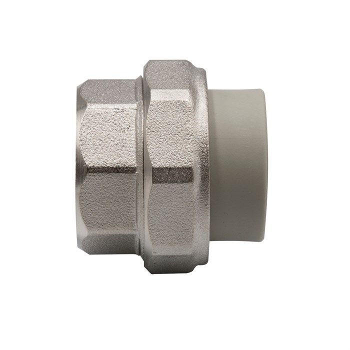 Муфта комб. разъемная, вн 25х1'' EVER® plast  СЕРЫЙ (Россия) UPF 012 25 03 00 G