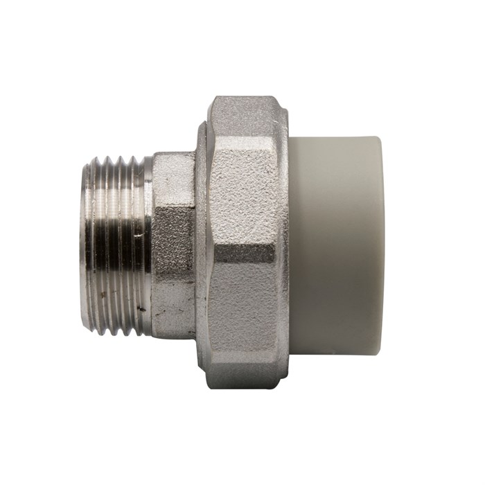 Муфта комб. разъемная, нар 32х1'' EVER® plast  СЕРЫЙ (Россия) UPF 013 32 03 00 G