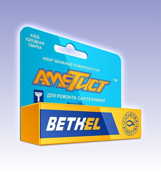 Клей холодная сварка "АМЕТИСТ" Сантехника 58г (блистер) AM-0478
