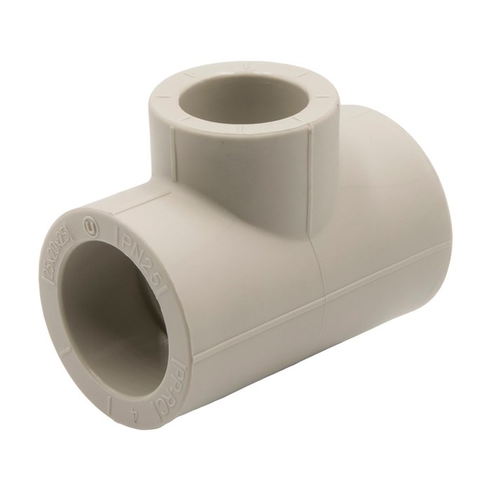 Тройник переходной 25х20х25 EVER® plast  СЕРЫЙ (Россия) UPF 024 25 20 25 G