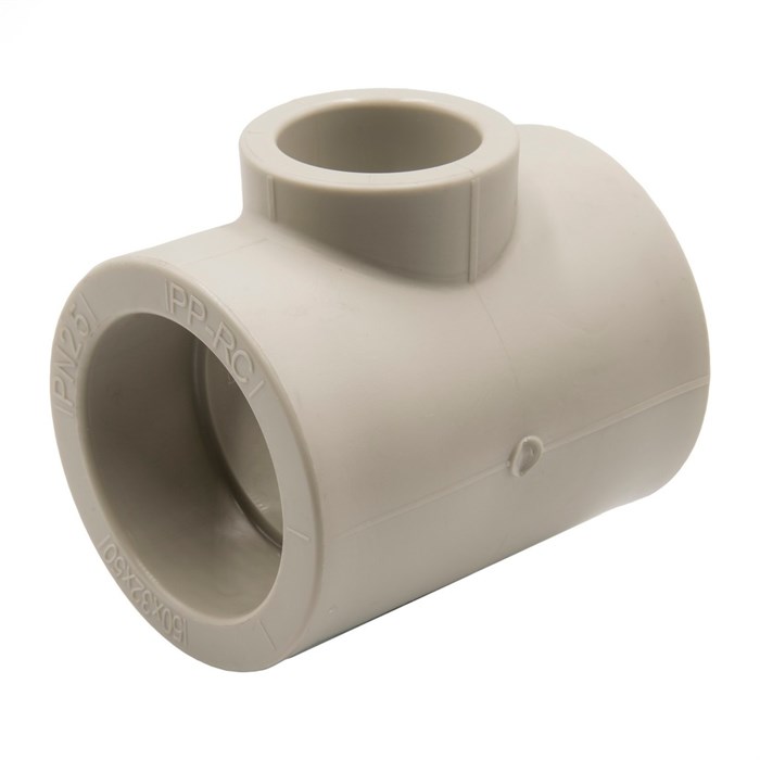 Тройник переходной 50х32х50 EVER® plast  СЕРЫЙ (Россия) UPF 024 50 32 50 G