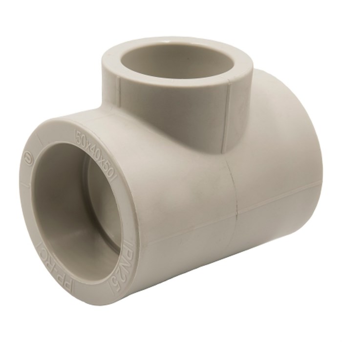 Тройник переходной 50х40х50 EVER® plast  СЕРЫЙ (Россия) UPF 024 50 40 50 G