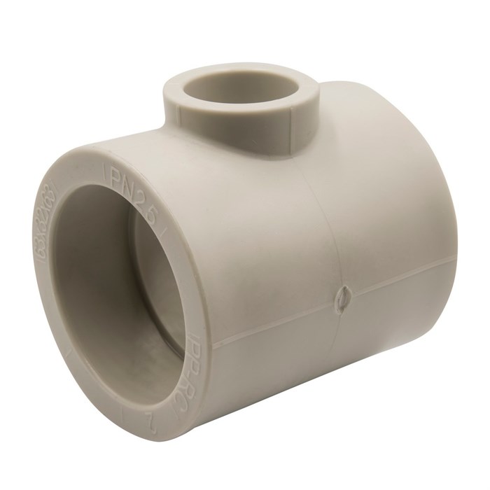 Тройник переходной 63х32х63 EVER® plast  СЕРЫЙ (Россия) UPF 024 63 32 63 G