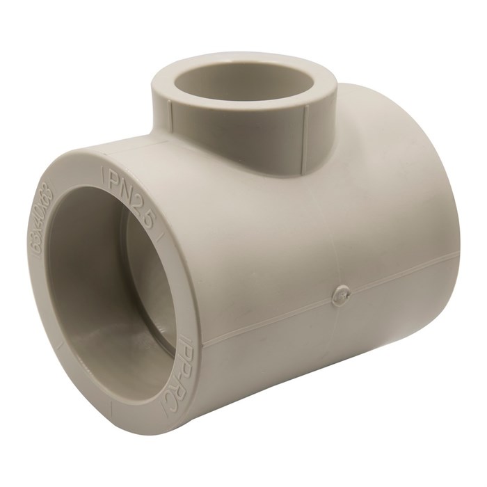 Тройник переходной 63х40х63 EVER® plast  СЕРЫЙ (Россия) UPF 024 63 40 63 G