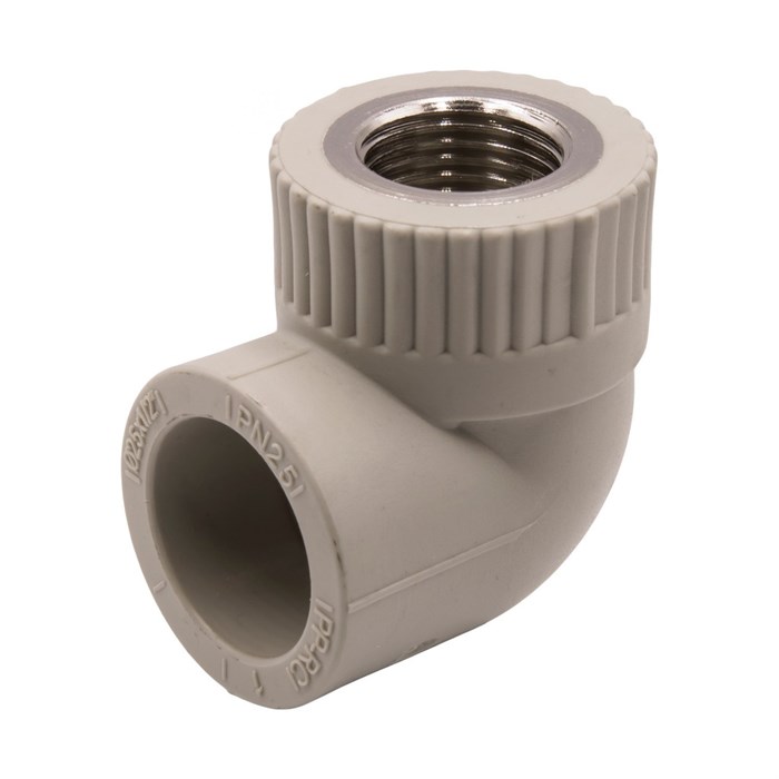 Уголок комб. вн 25х1/2'' EVER® plast  СЕРЫЙ (Россия) UPF 029 25 01 00 G