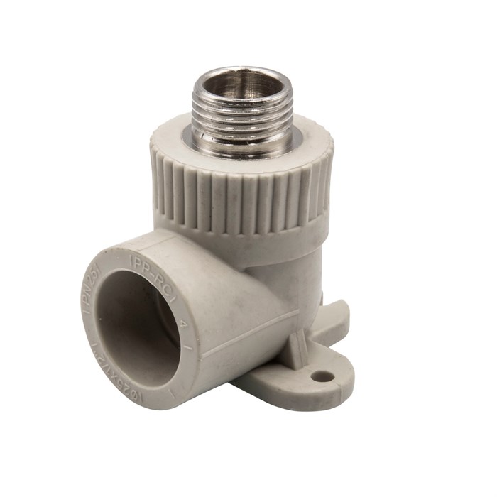 Уголок комб. нар 25х1/2'' с креплением EVER® plast  СЕРЫЙ (Россия) UPF 030 25 01 00 G