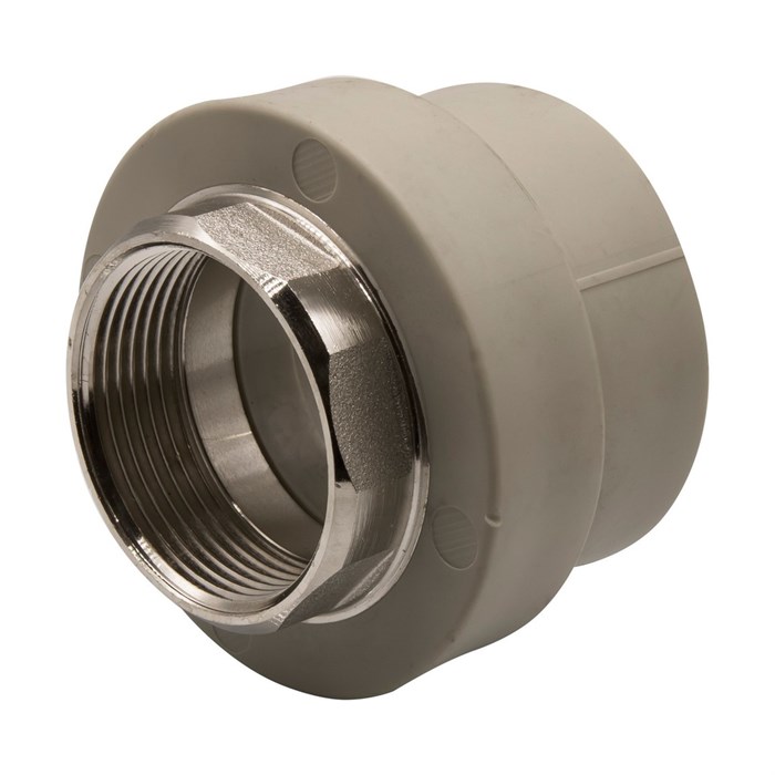 Муфта комб. вн 50х1 1/2'' под ключ EVER® plast  СЕРЫЙ (Россия) UPF 010 50 05 00 G