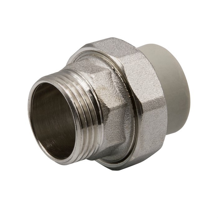 Муфта комб. разъемная, нар 25х1'' EVER® plast   СЕРЫЙ (Россия) UPF 013 25 03 00 G